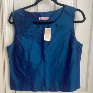 Calypso Blue Silk Top